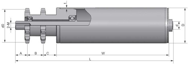 ML2321 Steel Double Chain Roller